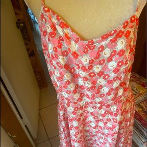 Old Navy Pink & Coral Sun Dress Fit & Flare  Sz L